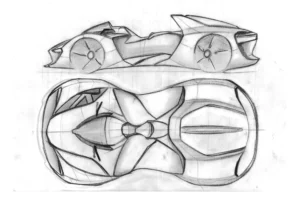 Valta Engineering sketches of Engler V12 superquad